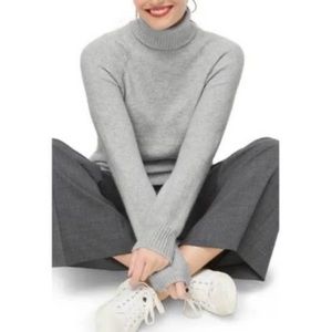J. Crew‎ Gray Turtleneck Wool Knit Sweater